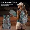 imageG4Free Pickleball Bag Pickleball Backpack for Women and Men Padel Bag Fits 2 to 4 Paddles Gifts for Pickleball LoversBlue Leaf
