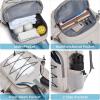 imageG4Free Pickleball Bag Pickleball Backpack for Women and Men Padel Bag Fits 2 to 4 Paddles Gifts for Pickleball LoversIvory White