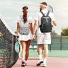 imageG4Free Pickleball Bag Pickleball Backpack for Women and Men Padel Bag Fits 2 to 4 Paddles Gifts for Pickleball LoversIvory White
