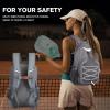 imageG4Free Pickleball Bag Pickleball Backpack for Women and Men Padel Bag Fits 2 to 4 Paddles Gifts for Pickleball LoversLightgrey