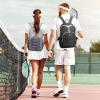 imageG4Free Pickleball Bag Pickleball Backpack for Women and Men Padel Bag Fits 2 to 4 Paddles Gifts for Pickleball LoversLightgrey