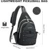 imageG4Free Pickleball Sling Bag for Women  Lightweight Crossbody Sports BagBlack