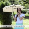imageG4Free Travel Umbrella Ultralight UPF 50 UV Protection Compact Sun Umbrella Double Canopy Super Slim Small Portable Automatic Antibounce CloseBeige