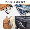 imageG4Free Travel Umbrella Ultralight UPF 50 UV Protection Compact Sun Umbrella Double Canopy Super Slim Small Portable Automatic Antibounce CloseBeige