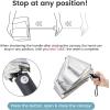 imageG4Free Travel Umbrella Ultralight UPF 50 UV Protection Compact Sun Umbrella Double Canopy Super Slim Small Portable Automatic Antibounce CloseBeige