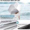 imageG4Free Travel Umbrella Ultralight UPF 50 UV Protection Compact Sun Umbrella Double Canopy Super Slim Small Portable Automatic Antibounce CloseLake Blue