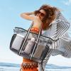 imageG4Free Waterproof Beach Tote Pool Bags for Women Large Capacity Tote Bag With Wet Compartment for Weekender TravelBlack