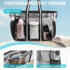 imageG4Free Waterproof Beach Tote Pool Bags for Women Large Capacity Tote Bag With Wet Compartment for Weekender TravelBlack