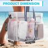 imageG4Free Waterproof Beach Tote Pool Bags for Women Large Capacity Tote Bag With Wet Compartment for Weekender TravelWhite