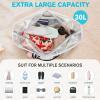 imageG4Free Waterproof Beach Tote Pool Bags for Women Large Capacity Tote Bag With Wet Compartment for Weekender TravelWhite