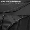 imageG4Free Windproof Travel Umbrellas for Rain Double Canopy Automatic Compact Umbrella with Strong Fiberglass Frame and Windproof CableBlack
