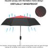 imageG4Free Windproof Travel Umbrellas for Rain Double Canopy Automatic Compact Umbrella with Strong Fiberglass Frame and Windproof CableBlackRed
