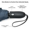 imageG4Free Windproof Travel Umbrellas for Rain Double Canopy Automatic Compact Umbrella with Strong Fiberglass Frame and Windproof CableNavy Blue