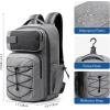 imagePickleball Backpack Fits 2 to 6 Paddles Large Pickleball Bag with Fence Hook for Men and Women Light GreyLight Grey