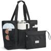 imageG4Free Beach BagWaterproof Beach Tote Pool Bags for WomenCompatible with Stanley CupFoldablefor Weekender TravelBlack