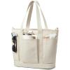 imageG4Free Large Canvas Tote Bag for Women with Zipper Fit 156quot Laptop Everything Tote Bags with Pockets for Work TravelBeige