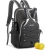 imageG4Free Pickleball Bag Pickleball Backpack for Women and Men Padel Bag Fits 2 to 4 Paddles Gifts for Pickleball LoversDark Grey