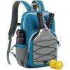 imageG4Free Pickleball Bag Pickleball Backpack for Women and Men Padel Bag Fits 2 to 4 Paddles Gifts for Pickleball LoversTeal Blue