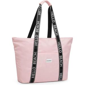 imageG4Free Beach Bag Waterproof Beach Bags for Women Personalized Strap Tote Bag for Women Birthday GiftsPink