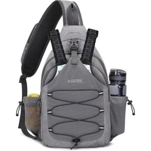 imageG4Free Pickleball Bag Crossbody Sling Bag for Men Women Pickleball Backpack Pickle Ball Paddle Bag Gifts for SportsLight Grey