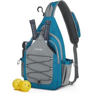 imageG4Free Pickleball Bag Crossbody Sling Bag for Men Women Pickleball Backpack Pickle Ball Paddle Bag Gifts for SportsTeal Blue