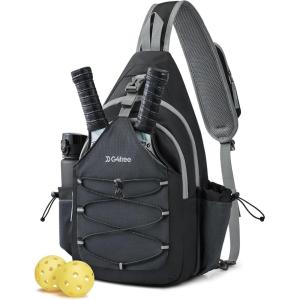 imageG4Free Pickleball Sling Bag for Women  Lightweight Crossbody Sports BagBlack
