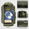 image3in1 Tactical Travel Duffle Bag for Men and Women Large 50L Military Duffle Weekender Bags Gym Backpack with Shoes Compartment and Wet Pocket BlackArmy Green