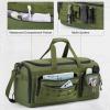 image3in1 Tactical Travel Duffle Bag for Men and Women Large 50L Military Duffle Weekender Bags Gym Backpack with Shoes Compartment and Wet Pocket BlackArmy Green