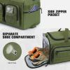 image3in1 Tactical Travel Duffle Bag for Men and Women Large 50L Military Duffle Weekender Bags Gym Backpack with Shoes Compartment and Wet Pocket BlackArmy Green