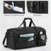 image3in1 Tactical Travel Duffle Bag for Men and Women Large 50L Military Duffle Weekender Bags Gym Backpack with Shoes Compartment and Wet Pocket BlackBlack