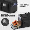 image3in1 Tactical Travel Duffle Bag for Men and Women Large 50L Military Duffle Weekender Bags Gym Backpack with Shoes Compartment and Wet Pocket BlackBlack