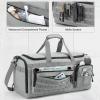 image3in1 Tactical Travel Duffle Bag for Men and Women Large 50L Military Duffle Weekender Bags Gym Backpack with Shoes Compartment and Wet Pocket BlackLight Grey