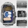 image3in1 Tactical Travel Duffle Bag for Men and Women Large 50L Military Duffle Weekender Bags Gym Backpack with Shoes Compartment and Wet Pocket BlackLight Grey