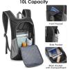 imageG4Free 10L Hiking Backpack Lightweight Small Hiking Daypack Small Outdoor Travel Foldable Shoulder BagBlack