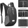 imageG4Free 10L Hiking Backpack Lightweight Small Hiking Daypack Small Outdoor Travel Foldable Shoulder BagBlack