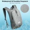 imageG4Free 10L Hiking Backpack Lightweight Small Hiking Daypack Small Outdoor Travel Foldable Shoulder BagGrey