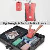 imageG4Free 10L Hiking Backpack Lightweight Small Hiking Daypack Small Outdoor Travel Foldable Shoulder BagLight Coral