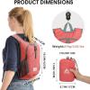 imageG4Free 10L Hiking Backpack Lightweight Small Hiking Daypack Small Outdoor Travel Foldable Shoulder BagLight Coral