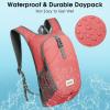 imageG4Free 10L Hiking Backpack Lightweight Small Hiking Daypack Small Outdoor Travel Foldable Shoulder BagLight Coral