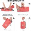 imageG4Free 10L Hiking Backpack Lightweight Small Hiking Daypack Small Outdoor Travel Foldable Shoulder BagLight Coral