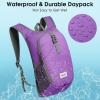 imageG4Free 10L Hiking Backpack Lightweight Small Hiking Daypack Small Outdoor Travel Foldable Shoulder BagPurple