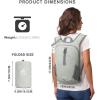 imageG4Free 12L Hiking Backpack Lightweight Small Hiking Daypack for Outdoor Travel Mini Foldable Shoulder BagLight Graypolyester