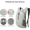 imageG4Free 12L Hiking Backpack Lightweight Small Hiking Daypack for Outdoor Travel Mini Foldable Shoulder BagLight Graypolyester
