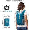 imageG4Free 12L Hiking Backpack Lightweight Small Hiking Daypack for Outdoor Travel Mini Foldable Shoulder BagTeal Bluepolyester