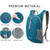 imageG4Free 12L Hiking Backpack Lightweight Small Hiking Daypack for Outdoor Travel Mini Foldable Shoulder BagTeal Bluepolyester