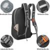 imageG4Free 24L Lightweight Packable Hiking Backpack Small Sport Travel Daypack Water Resistant for Women MenBlack