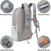 imageG4Free 24L Lightweight Packable Hiking Backpack Small Sport Travel Daypack Water Resistant for Women MenGrey