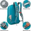 imageG4Free 24L Lightweight Packable Hiking Backpack Small Sport Travel Daypack Water Resistant for Women MenPeacock Blue