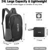 imageG4Free 24L Packable Hiking Backpack Lightweight Foldable Small Sport Travel Daypack Water Resistant for Women MenBlack
