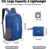 imageG4Free 24L Packable Hiking Backpack Lightweight Foldable Small Sport Travel Daypack Water Resistant for Women MenBlue